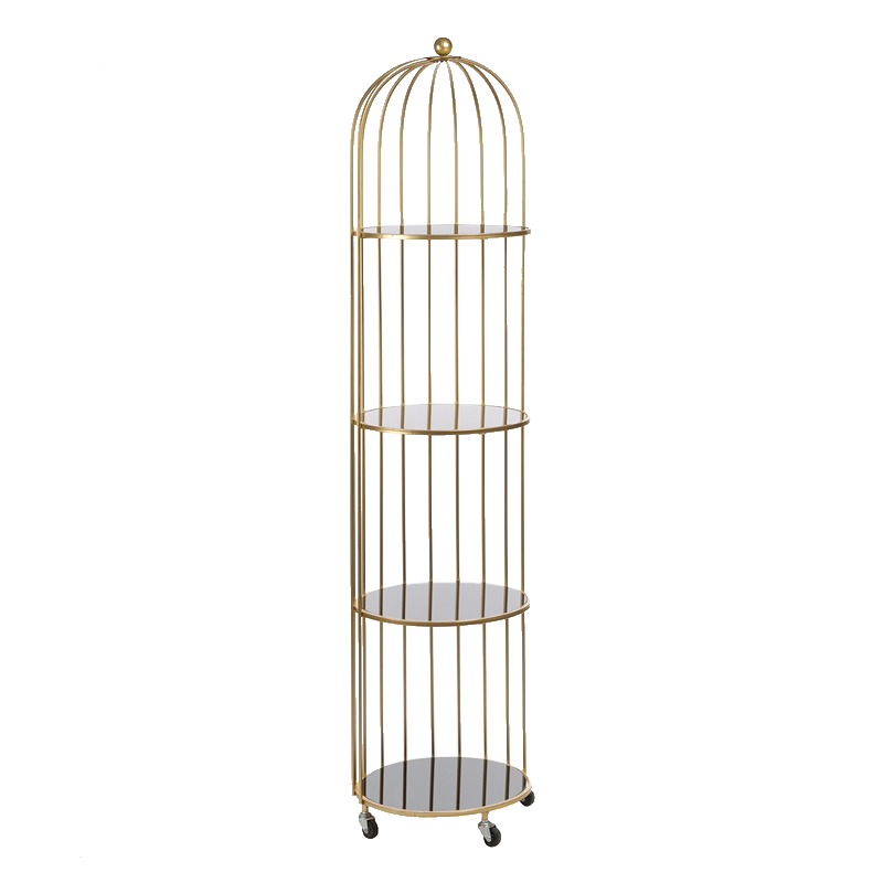 Стеллаж Cage Rack Gold Золотой в Ульяновске | Loft Concept 