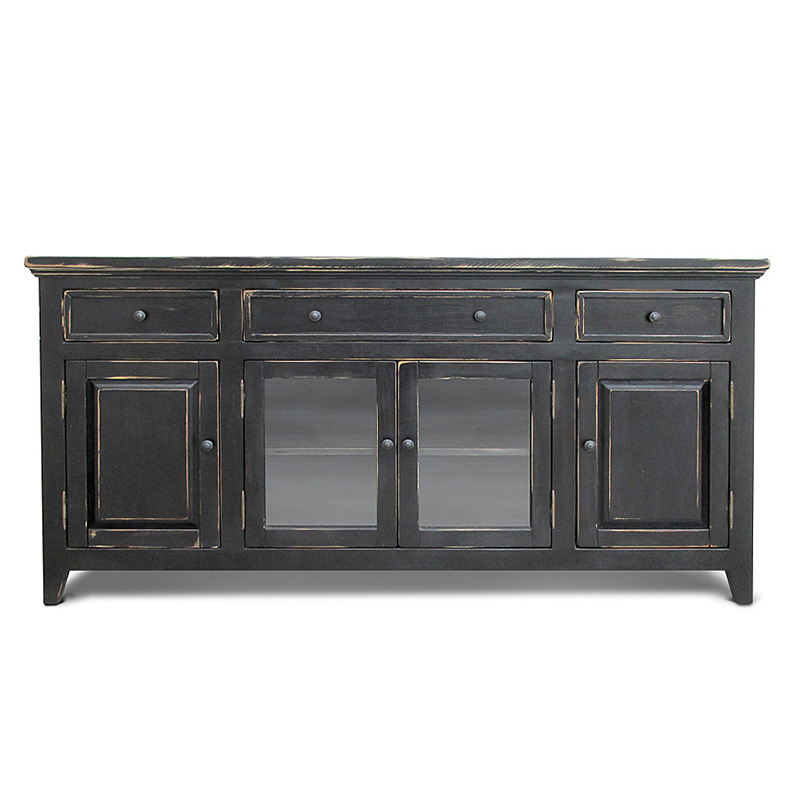 Комод длинный в стиле прованс Geronimo Provence HARMONIE Weathered Charcoal long Винтажный черный Комод длинный в стиле прованс Geronimo Provence HARMONIE Weathered Charcoal long Винтажный черный в Ульяновске | Loft Concept