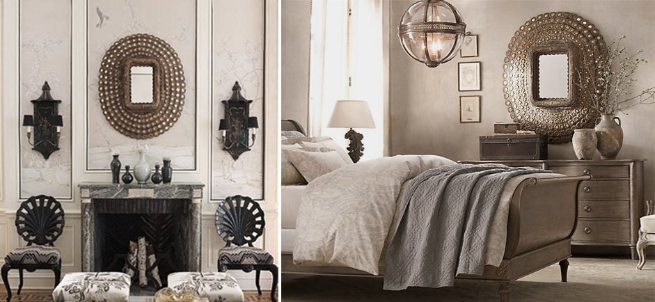 Зеркало Peacock Mirrors Restoration Hardware - фото №3