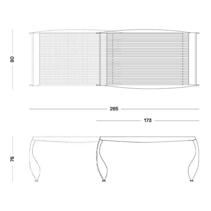 Дизайнерский раздвижной обеденный стол Poltronova Split Dining Table в Ульяновске