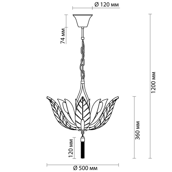 Люстра Glass Petals Chandelier 50 в Ульяновске