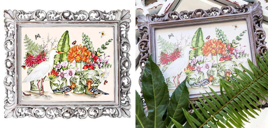 Постер White Heron and Hoopoe Poster - Loft-Concept в Ульяновске