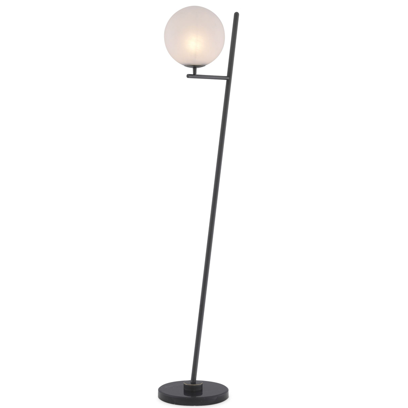 Торшер Eichholtz Floor Lamp Flynn Bronze Темная бронза Белый Черный Мрамор Nero в Ульяновске | Loft Concept 