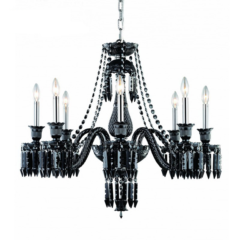 Люстра BACCARAT Zenith Midnight Chandelier 8 Черный в Ульяновске | Loft Concept 