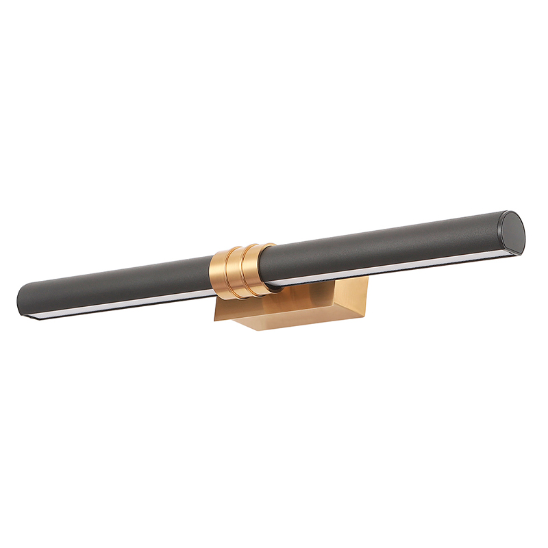 Бра с черным матовым корпусом и золотистым креплением Trumpet tube Латунь Белый Черный Бра с черным матовым корпусом и золотистым креплением Trumpet tube Латунь Белый Черный в Ульяновске | Loft Concept