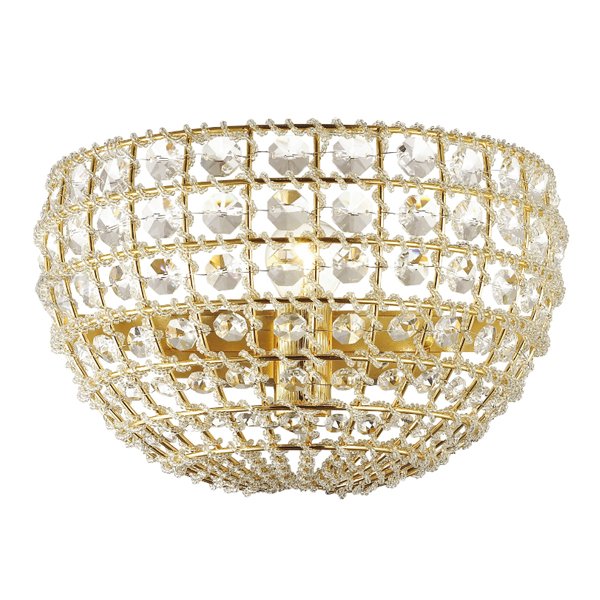 Бра Casbah Crystal Wall Lamp Gold Прозрачный Глянцевое золото в Ульяновске | Loft Concept 