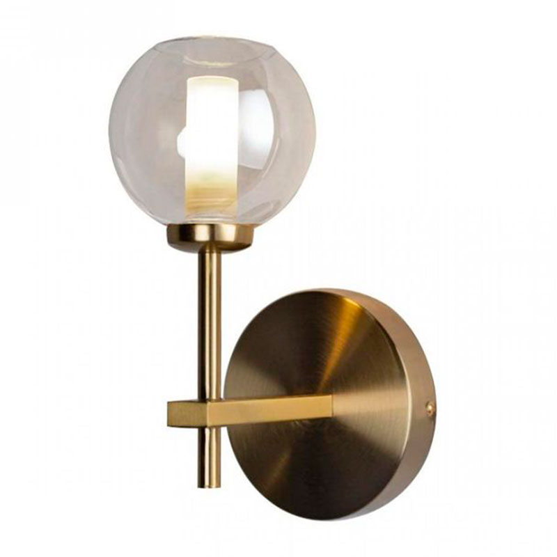 Бра RH Boule de Cristal Single Wall Lamp amber Gold Золотой Амбре янтарь в Ульяновске | Loft Concept 