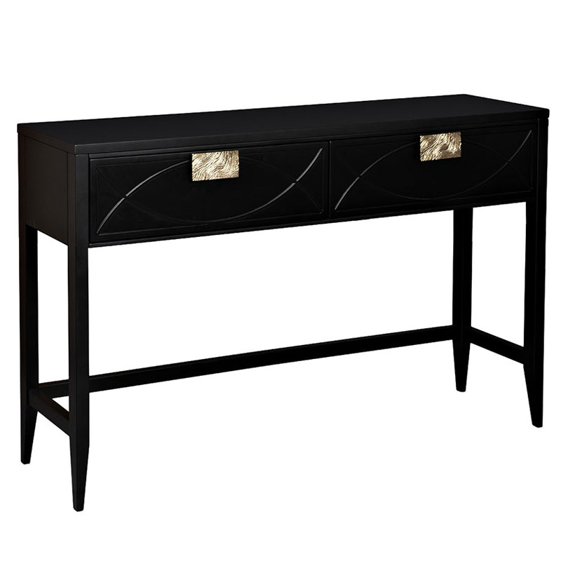 Консоль Amelie Black Console Черный Золотой в Ульяновске | Loft Concept 