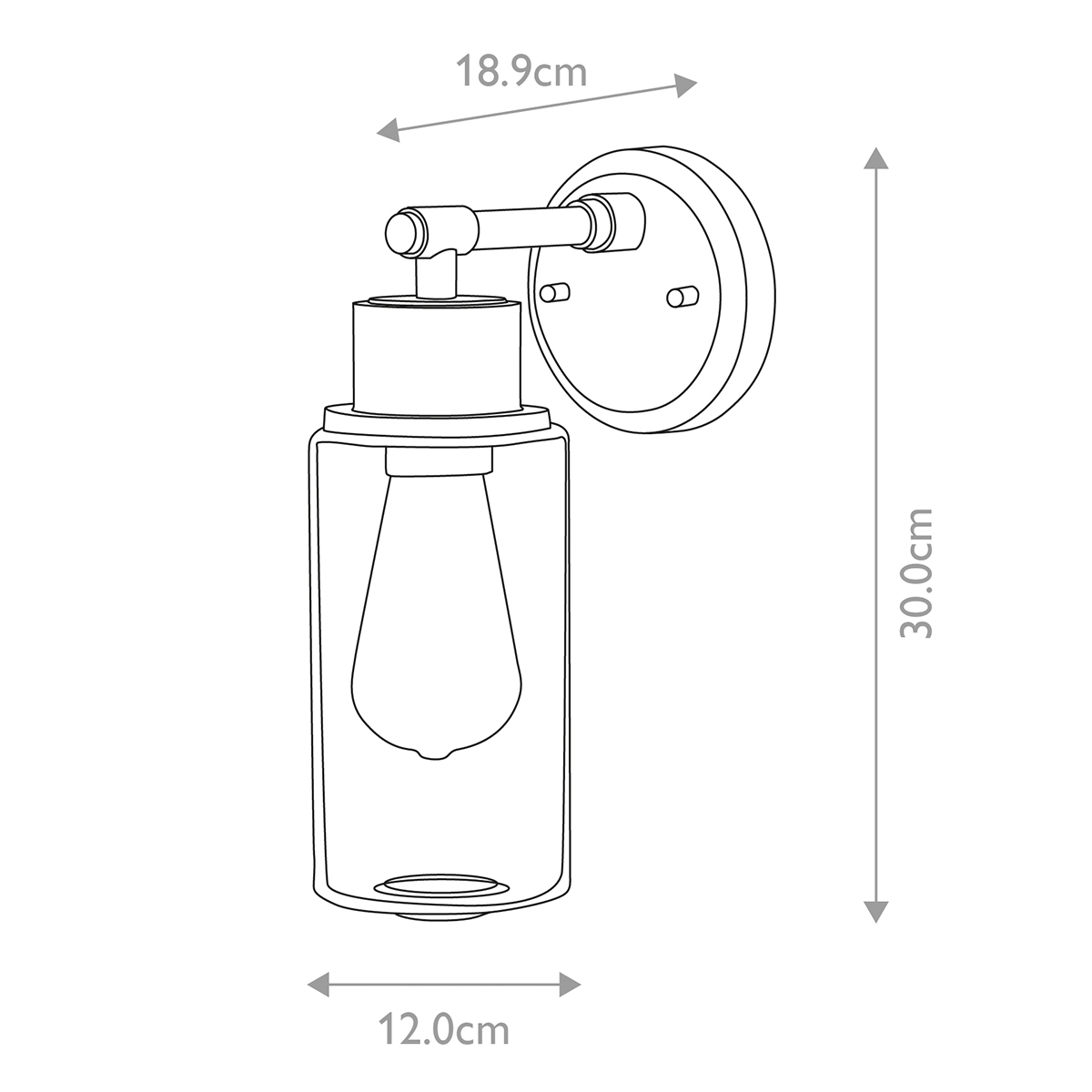 Бра с цилиндрическим прозрачным плафоном из стекла с пузырьками Elstead Lighting в Ульяновске