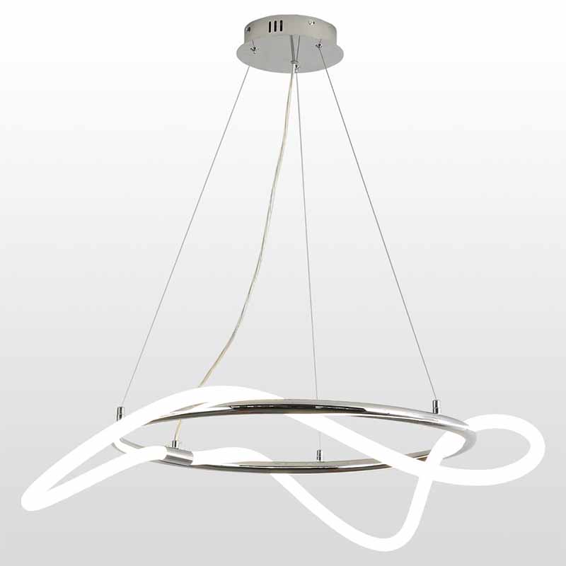 Люстра Luke Lampco Tracer Chandelier Chrome 60 Белый Хром в Ульяновске | Loft Concept 