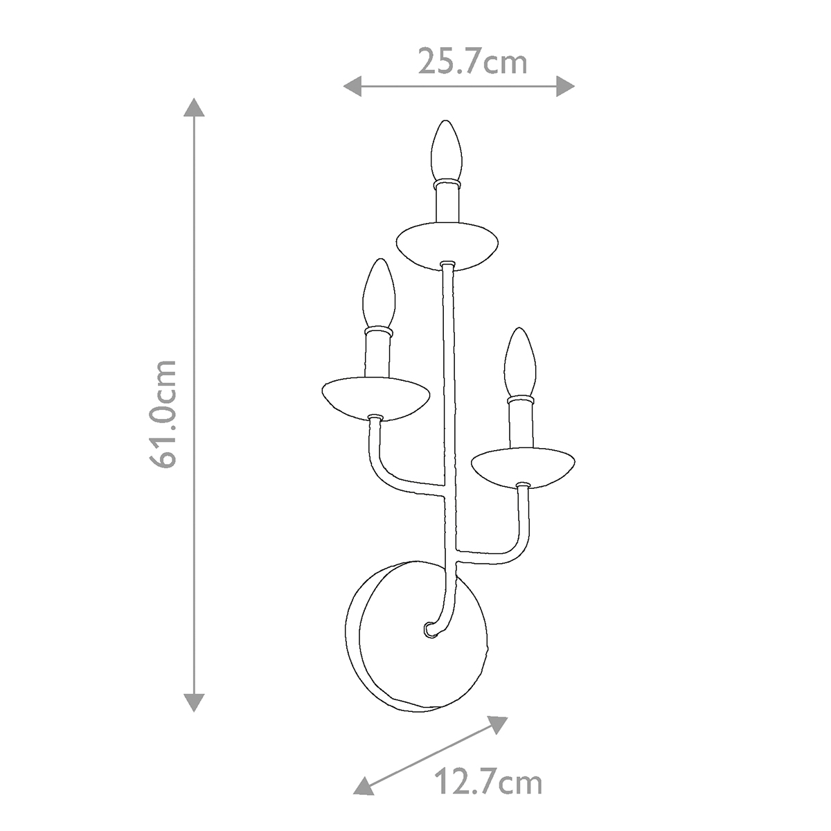 Бра с 3-мя лампами в форме свеч и фактурным покрытием Feiss в Ульяновске
