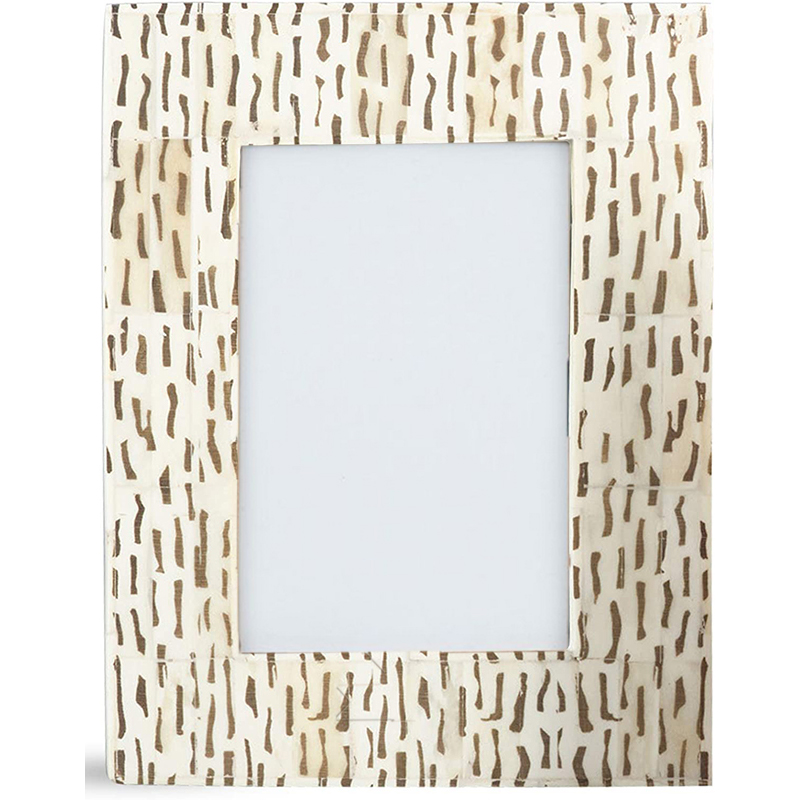 Фоторамка кость Beige Indian Bone Inlay photo frame Бежевый Коричневый в Ульяновске | Loft Concept 