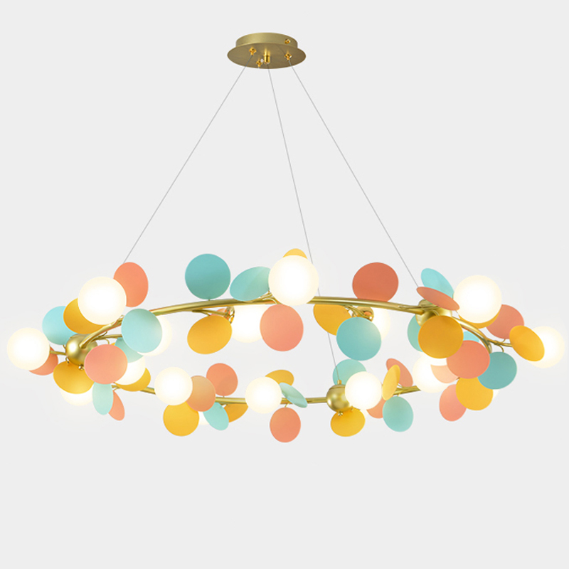 Люстра MATISSE Chandelier circle multicolor Золотой Белый Мульти в Ульяновске | Loft Concept 