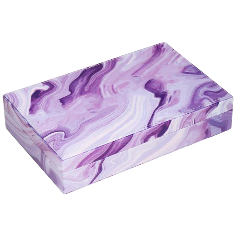 Шкатулка Marble Pattern Box violet Фиолетовый в Ульяновске | Loft Concept 