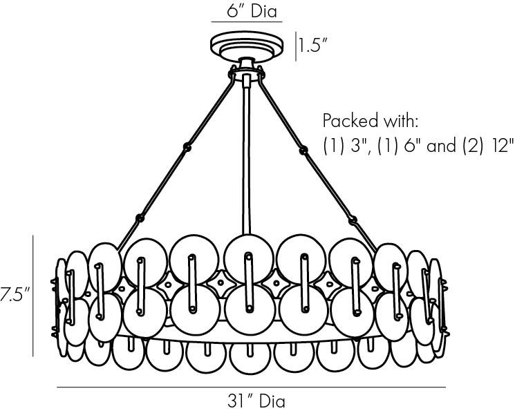 Люстра Arteriors RONDELLE CHANDELIER в Ульяновске