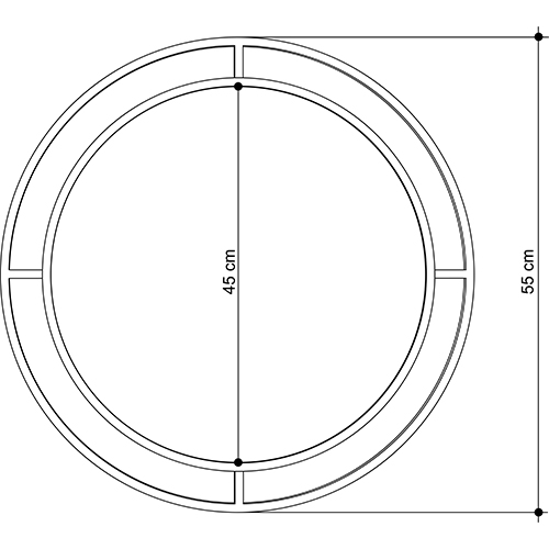 Настенное зеркало круглой формы в черной металлической раме BUBBLE MIRROR BLACK в Ульяновске