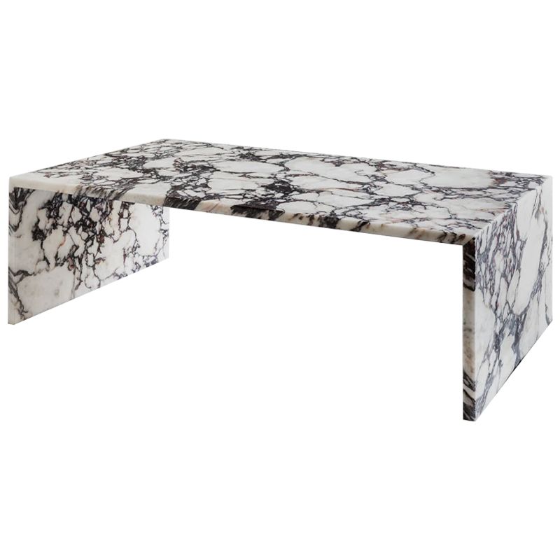 Кофейный стол Patricio Marble Coffee Table Белый Коричневый Молочный в Ульяновске | Loft Concept 