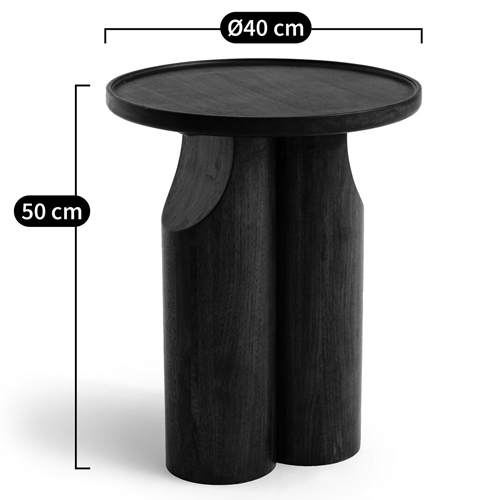 Круглый приставной стол из массива ореха Balu Wooden Side Table в Ульяновске