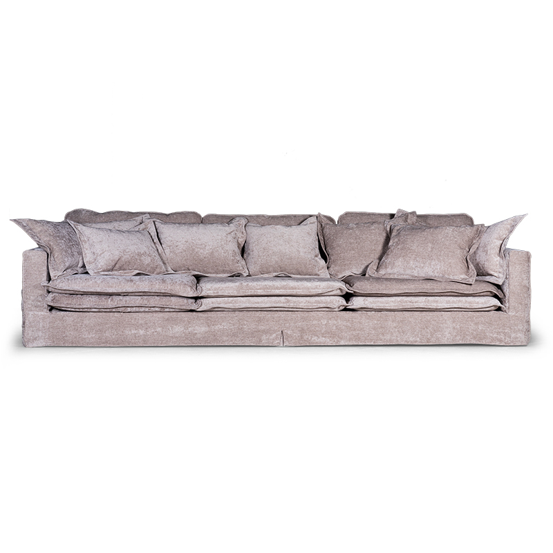 Диван Evelyn Gray Velour Sofa Светло-серый в Ульяновске | Loft Concept 