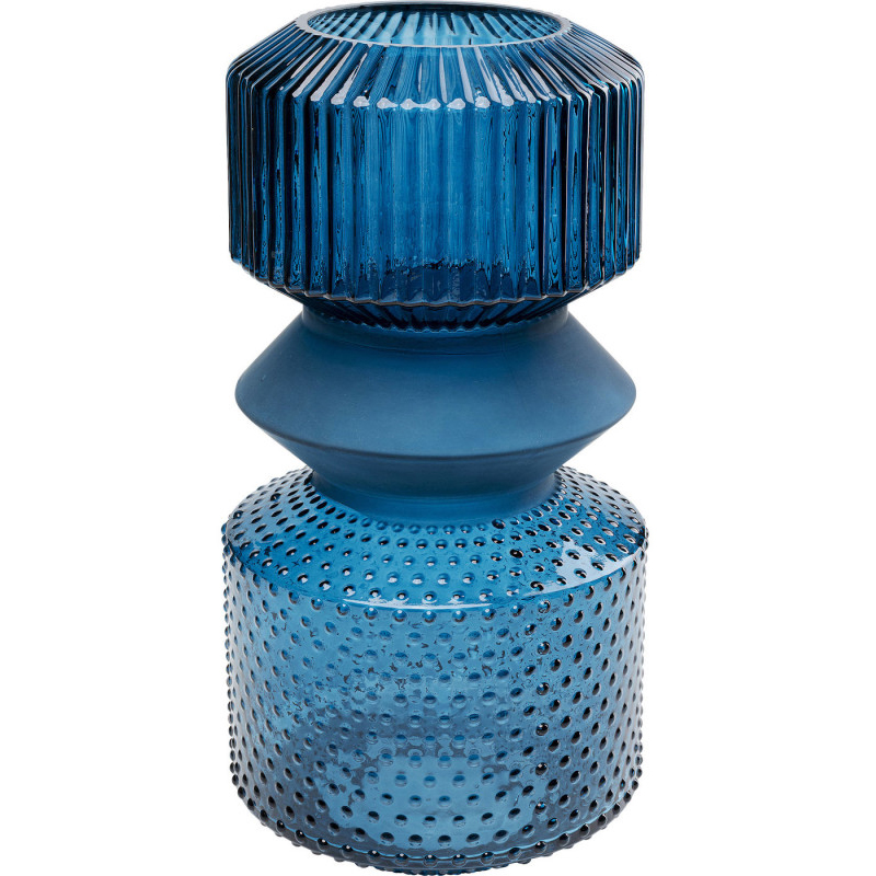 Ваза Geometric Blue Glass Vase 36 Синий в Ульяновске | Loft Concept 