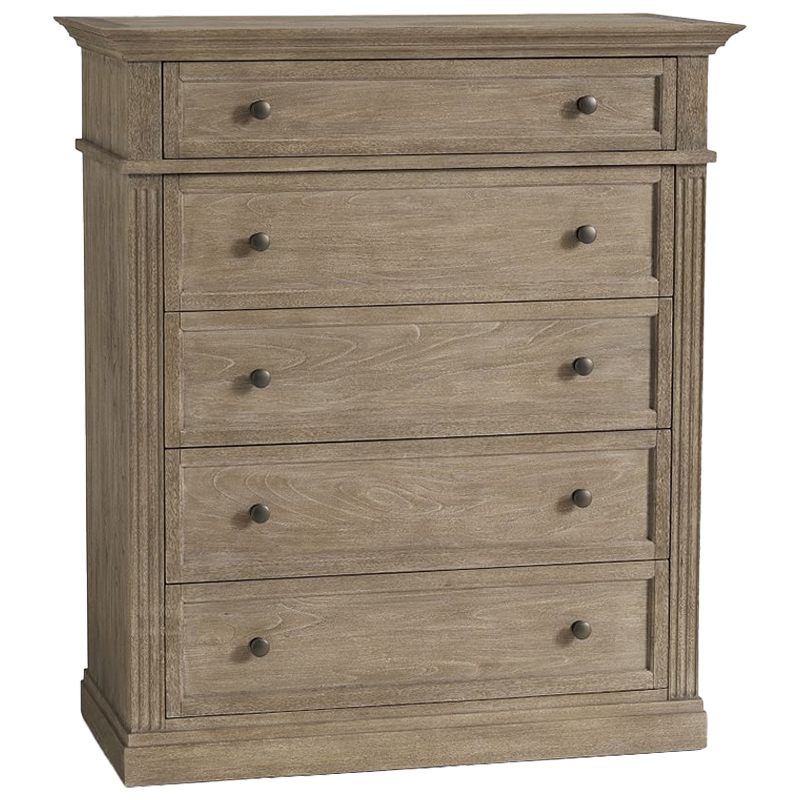 Комод 5 ящиков Benjamin Chest of 5 Drawers Бежево-серый в Ульяновске | Loft Concept 