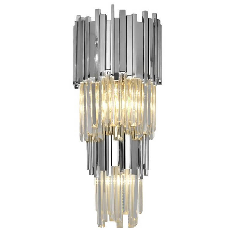 Бра Luxxu Modern Cascade Wall Lamp Silver 58 Серебряный Прозрачное Стекло в Ульяновске | Loft Concept 