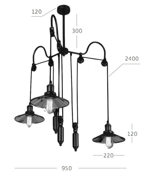 Люстра Loft Cone Pendant Reflector Balance 3 в Ульяновске