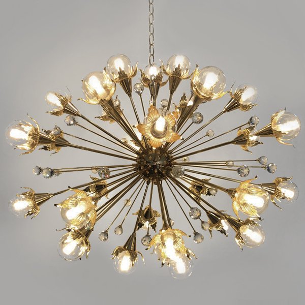 Люстра Jonathan Adler GIANT SPUTNIK CHANDELIER Латунь в Ульяновске | Loft Concept 