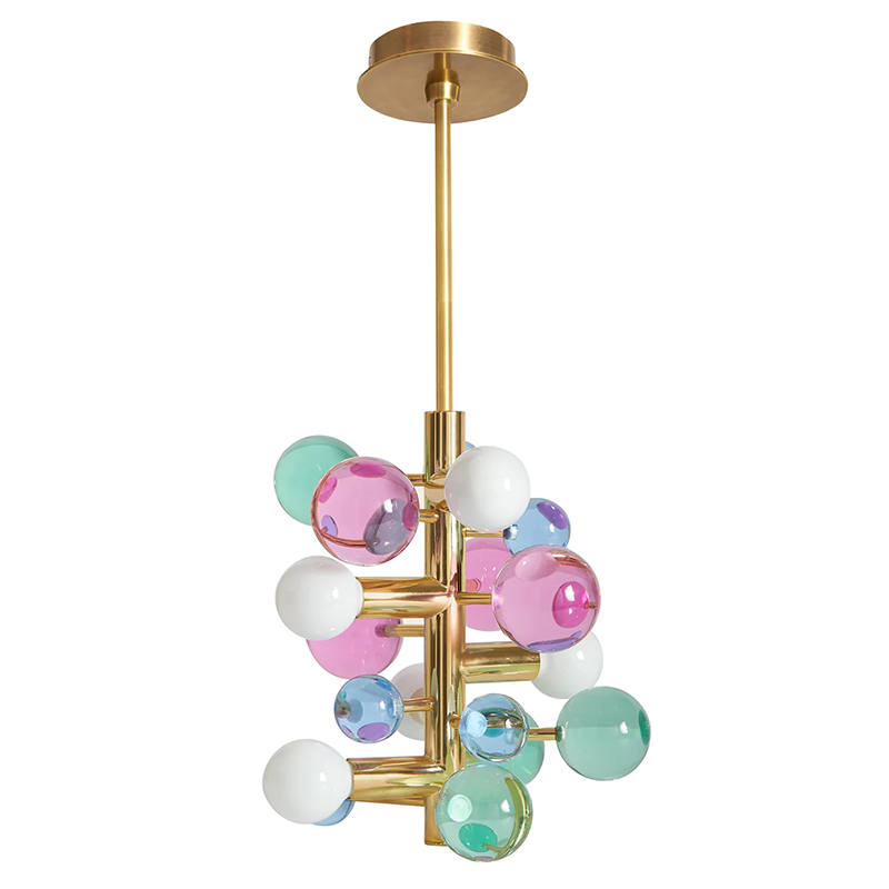 Светильник Jonathan Adler GLOBO FIVE-LIGHT CHANDELIER Multi Золотой Мульти в Ульяновске | Loft Concept 