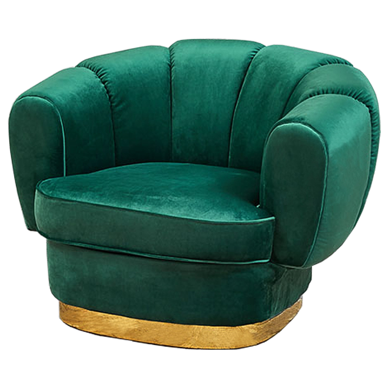 Кресло Emerald Softness Armchair Изумрудный Глянцевое золото в Ульяновске | Loft Concept 