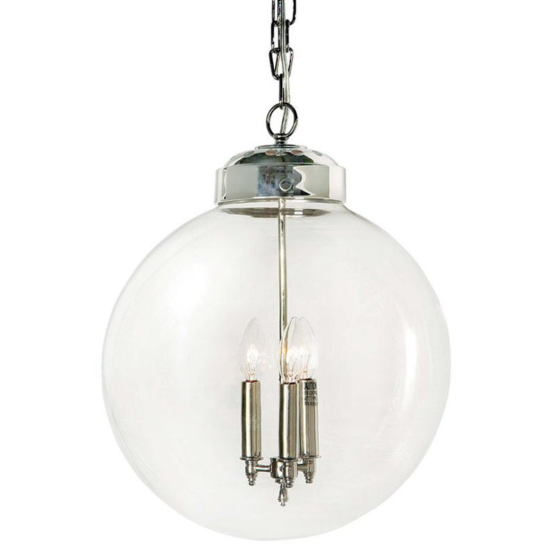 Подвесной светильник Conor Globe Hanging lamp Silver Серебряный Прозрачный (Transparent) в Ульяновске | Loft Concept 