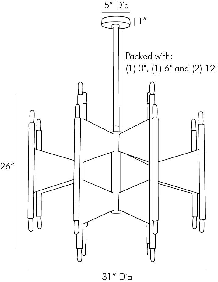 Люстра Arteriors DESKINS CHANDELIER в Ульяновске