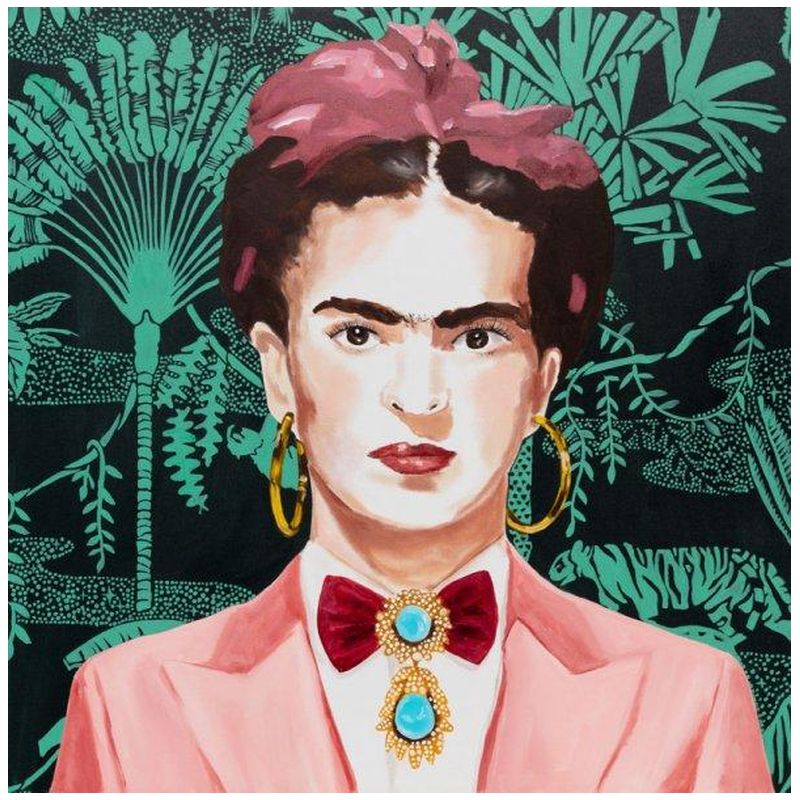 Картина Frida with Pink Power Suit and Jungle Wallpaper Мульти в Ульяновске | Loft Concept 