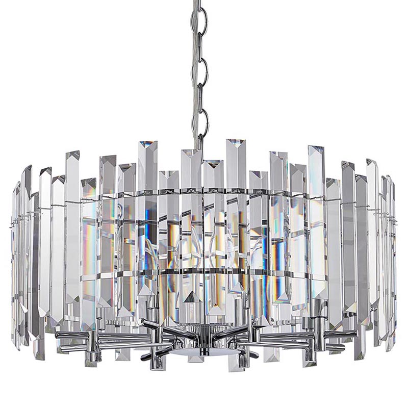 Люстра Langley Chandelier chrome 60 Хром Прозрачный в Ульяновске | Loft Concept 