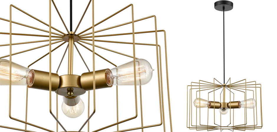 Люстра Cage Wire Color gold Люстра Cage Wire Color gold - Loft-Concept в Ульяновске