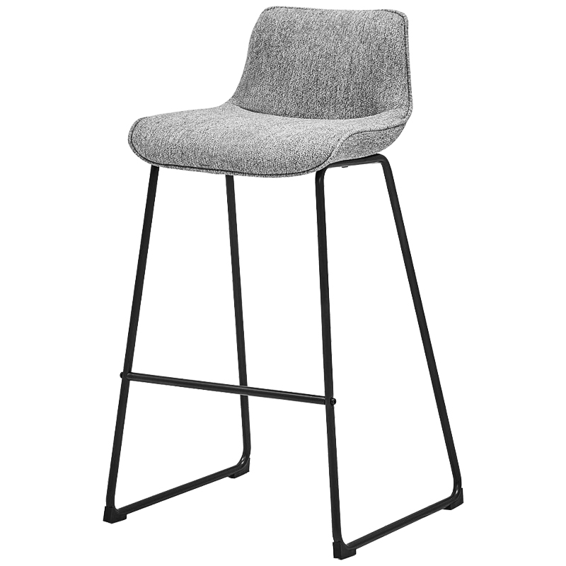 Барный стул Alonzo Bar Stool Gray Черный Светло-серый в Ульяновске | Loft Concept 