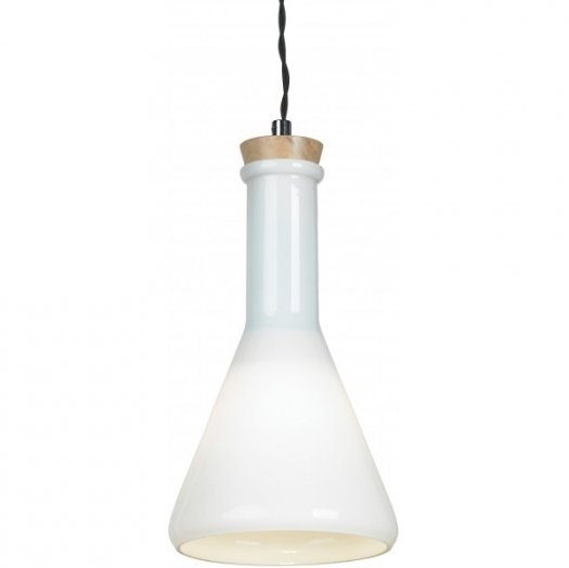 Подвесной светильник Glass Bottle Light 1 Белый в Ульяновске | Loft Concept 