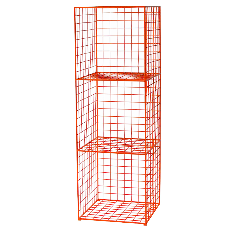 Стеллаж Carney Orange Industrial Metal Rust Rack Оранжевый в Ульяновске | Loft Concept 