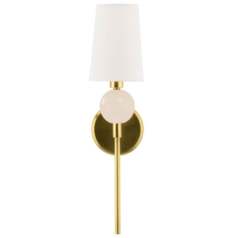 Бра Arteriors MENDEE SCONCE GOLD Золотой Белый в Ульяновске | Loft Concept 