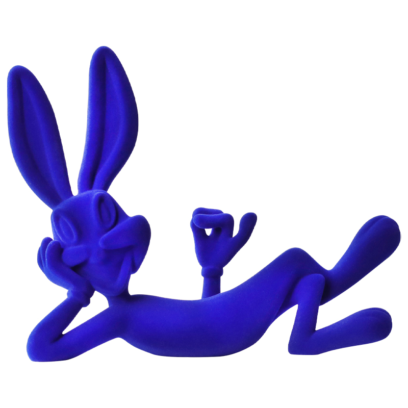 Декоративная статуэтка синий флок Bugs Bunny Blue Statuette Синий в Ульяновске | Loft Concept 