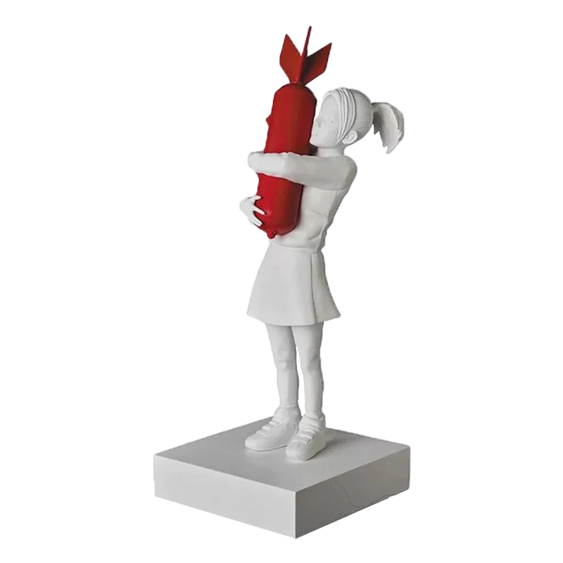 Статуэтка Banksy Bomb Hugger Sculpture Red Белый Красный в Ульяновске | Loft Concept 