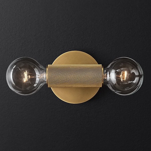 Бра RH Utilitaire Inline Sconce Brass Латунь в Ульяновске | Loft Concept 