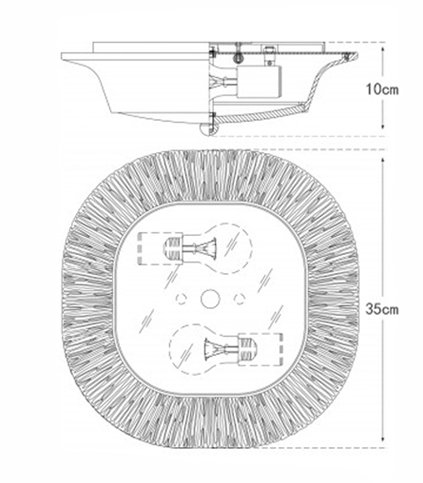 Потолочный светильник Utopia Round Sconce Gold в Ульяновске