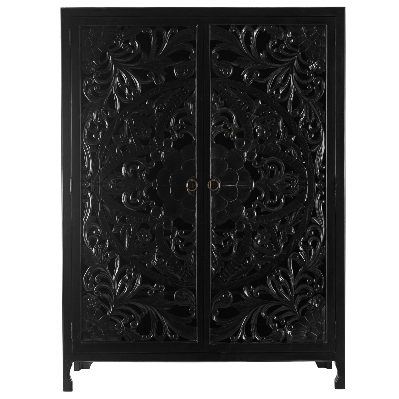 Шкаф Beauden Lace Cabinet Black Черный в Ульяновске | Loft Concept 