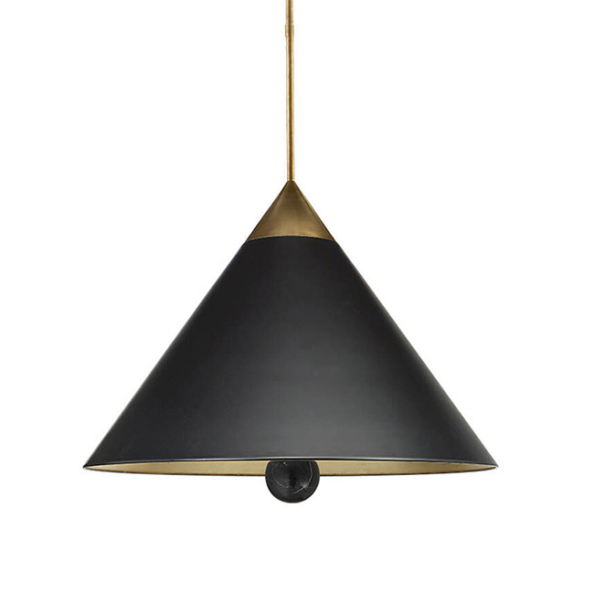 Подвесной светильник Cleo Pendant Brass & Black Черный Латунь в Ульяновске | Loft Concept 