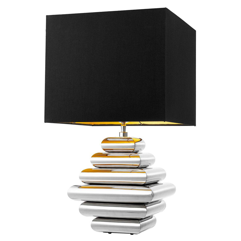 Настольная лампа Eichholtz Table Lamp Belmond Никель Черный в Ульяновске | Loft Concept 