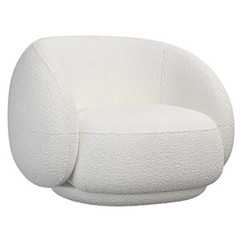 Кресло Irwin White Boucle Collection Armchair Белый в Ульяновске | Loft Concept 