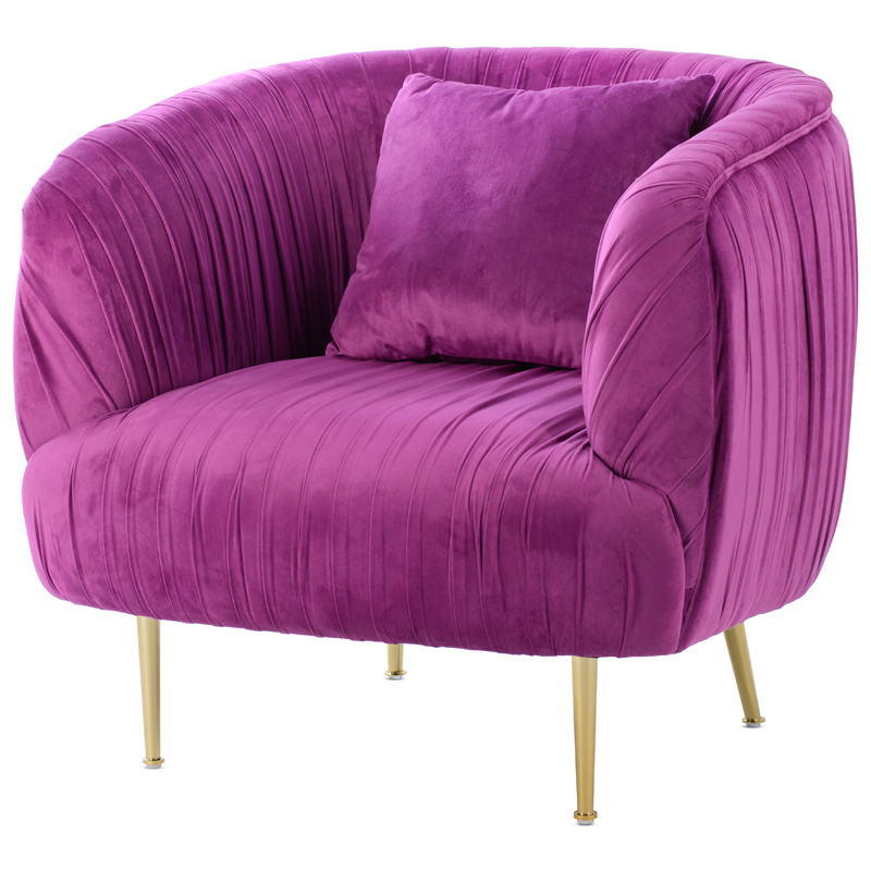 Кресло SOUFFLE CHAIR purple Фуксия Золотой в Ульяновске | Loft Concept 