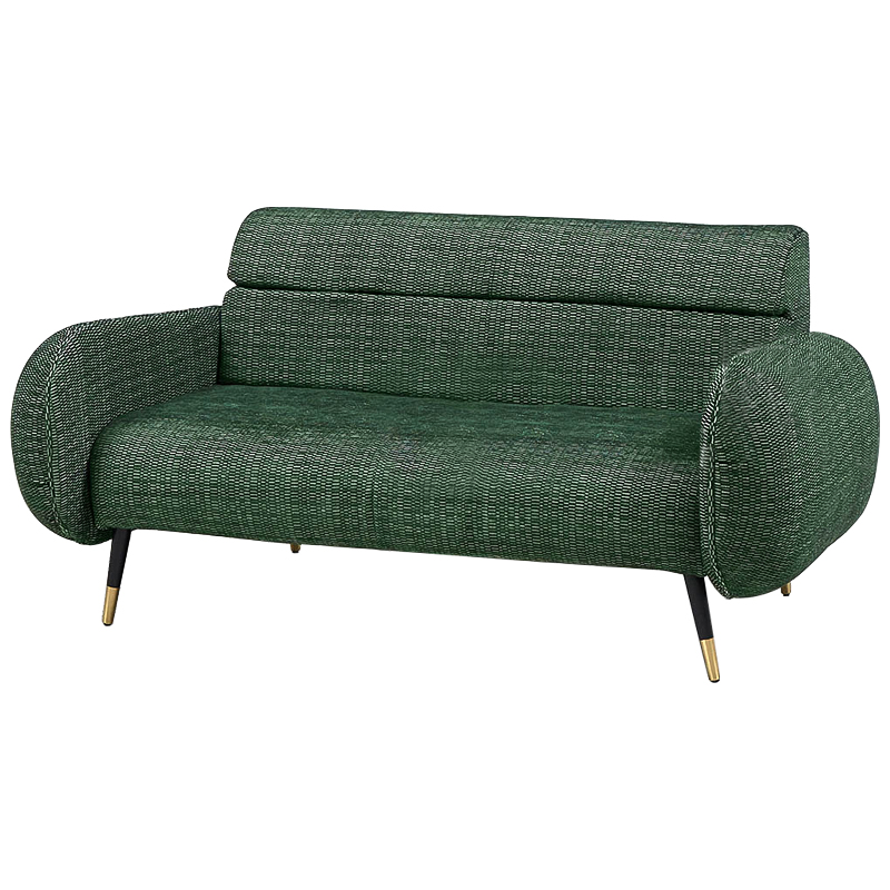 Диван Hebert Sofa Green M Зеленый Зеленый Черный Латунь в Ульяновске | Loft Concept 