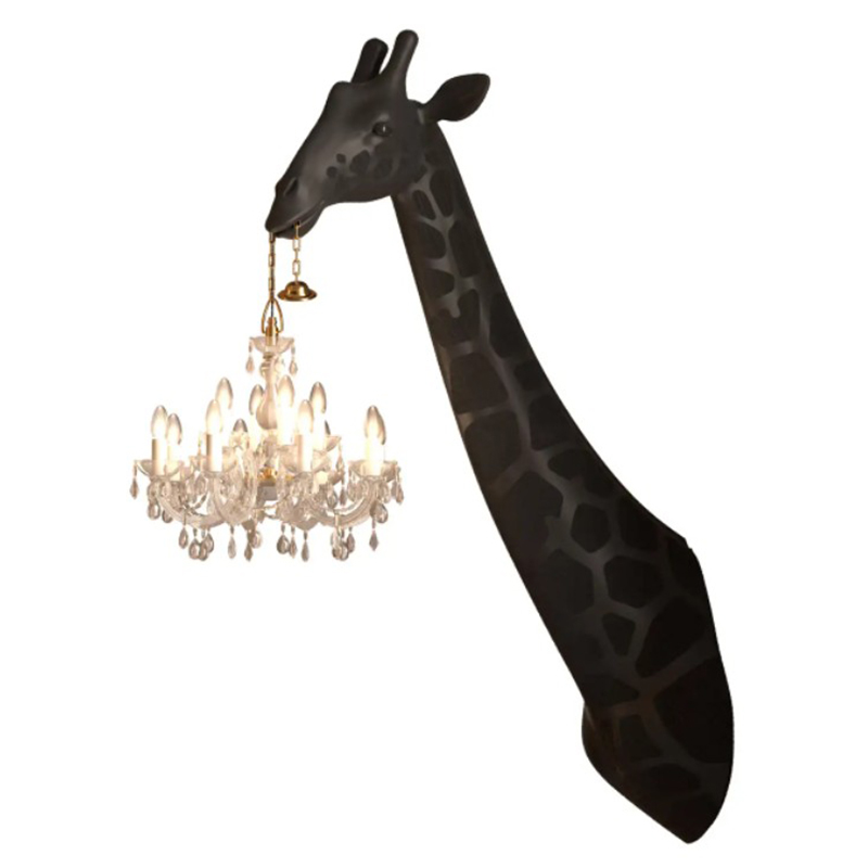 Бра черный жираф Black Giraffe Wall Lamp Sconce Chandalier Черный в Ульяновске | Loft Concept 